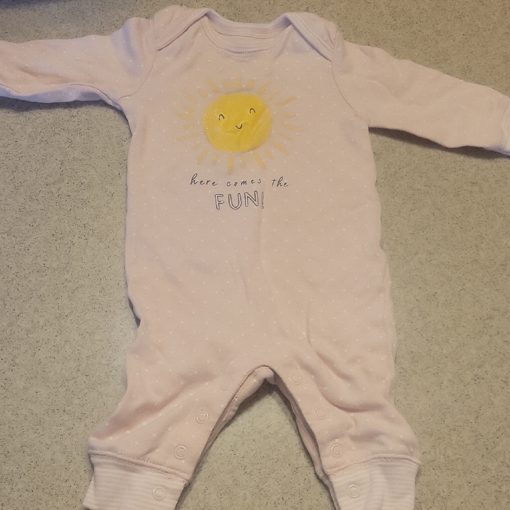 "HERE COMES THE SUN" ONEPIECE (0-3 MONTHS)